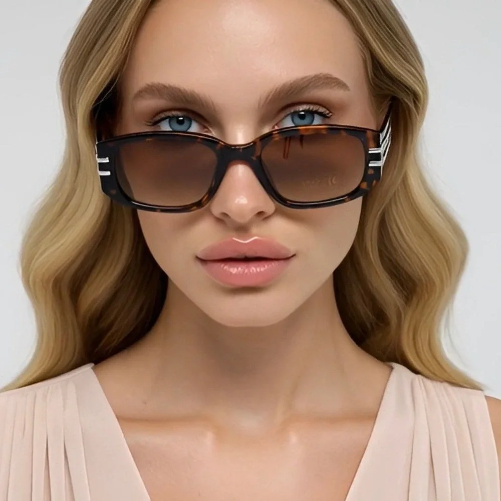 Oval Cat Eye Sunglasses Tortoise Brown Lens Fashion UV400 Protection Classic New